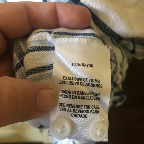 WOOLRICH WOMEN’S LIGHTWEIGHT BUTTON UP TOP ROLL TAB SLEEVES BLUE SKIES PRINT XXL - Picture 4 of 9